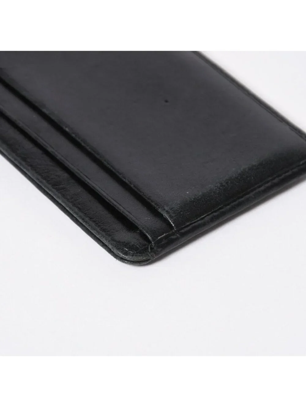 Chanel Cambon Line Card Case CC Logo Lambskin Black Pink
